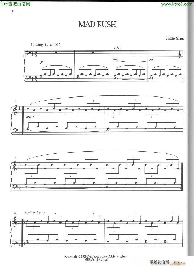 Philip Glass Mad rush 11