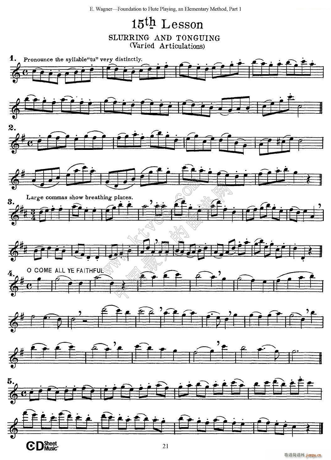 长笛演奏基础教程练习（11―20）5
