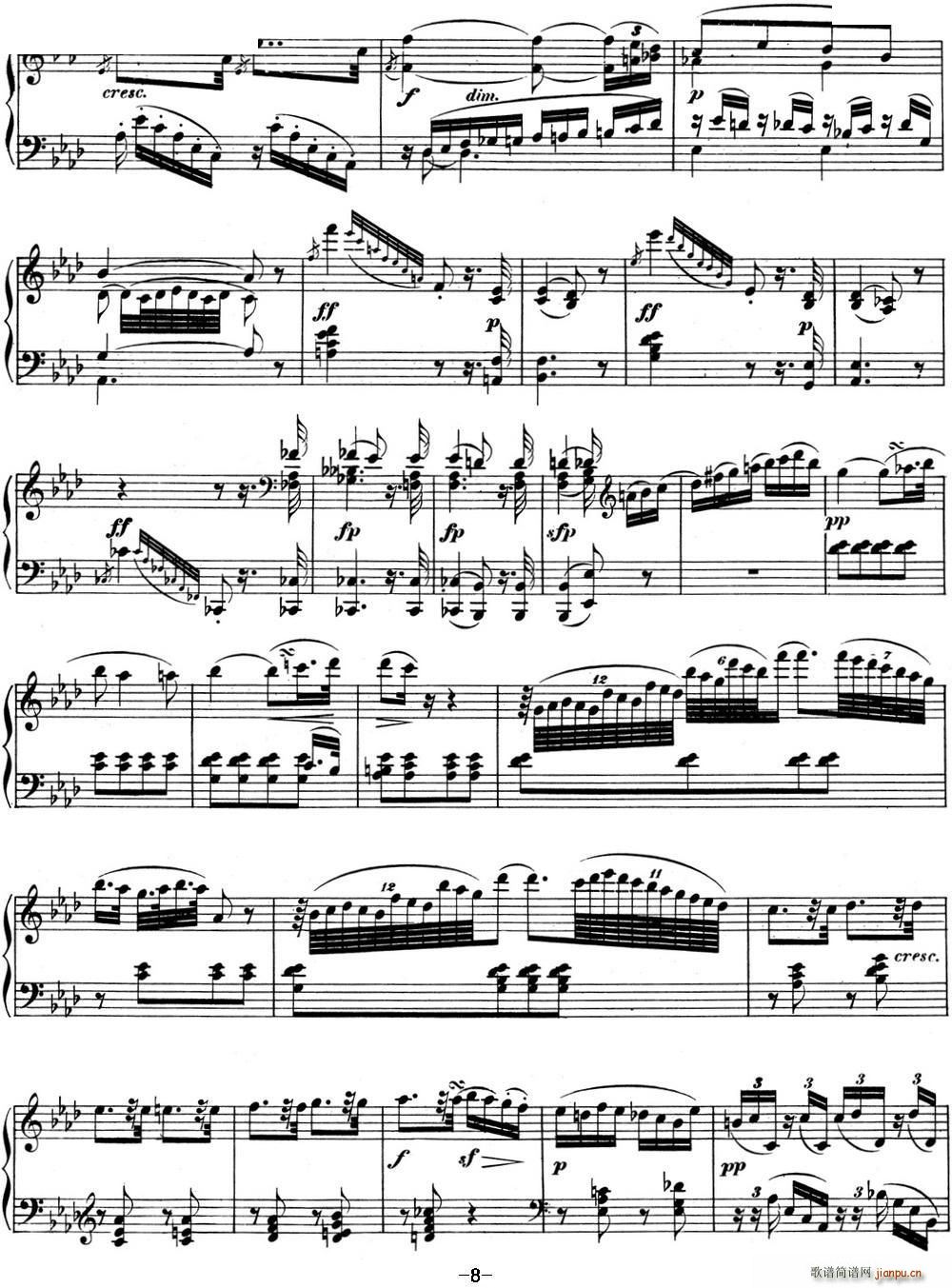 贝多芬钢琴奏鸣曲05 c小调 Op 10 No 1 C minor8