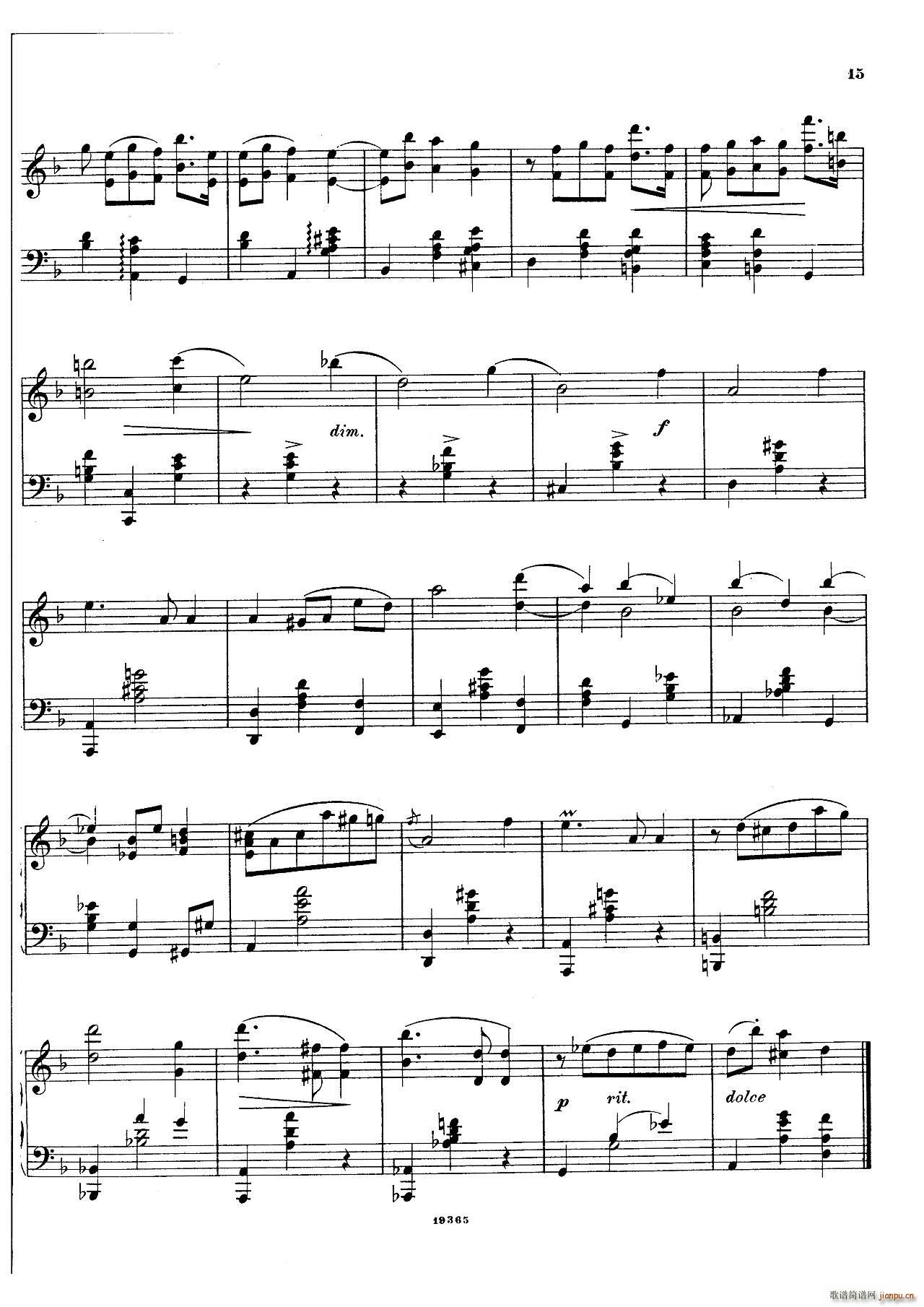 封 泽姆林斯基-Landliche Tanzee Op 1（乡村舞曲 ）14