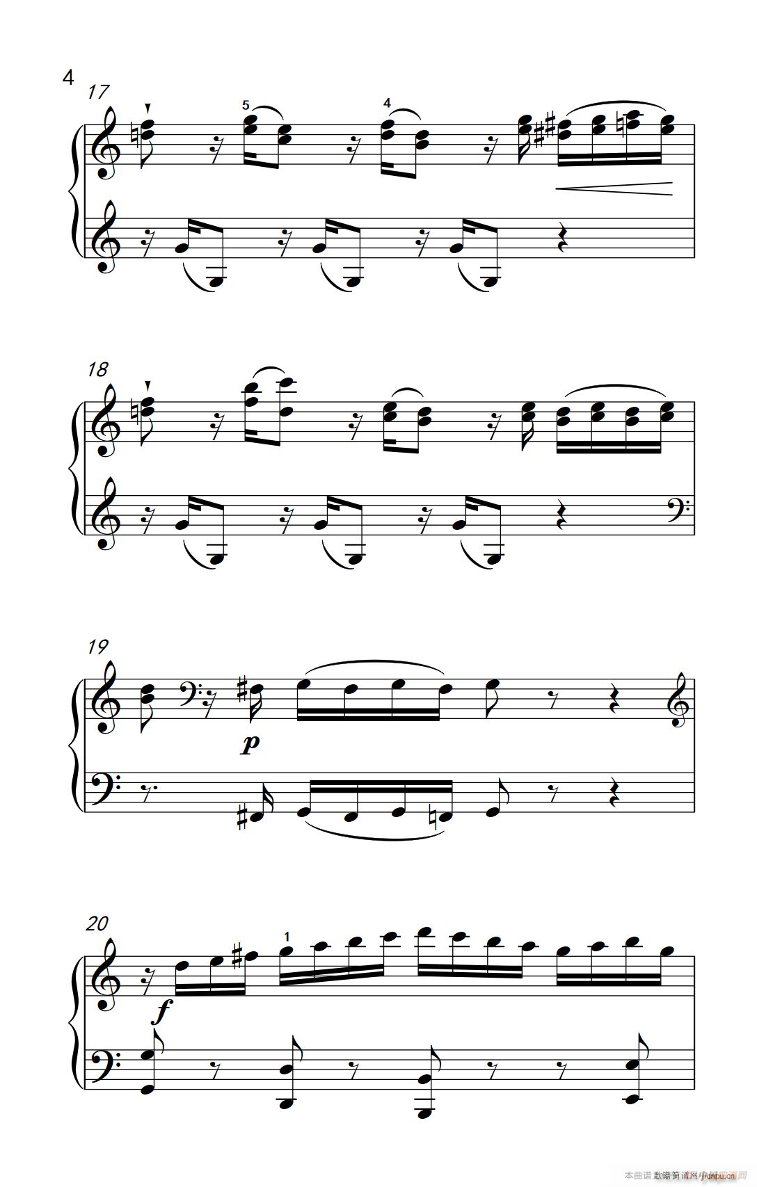 第九级1 C大调奏鸣曲 第一乐章 Hob XVI 50（中央音乐学院 钢琴（业余）考级教程 7-9级）4