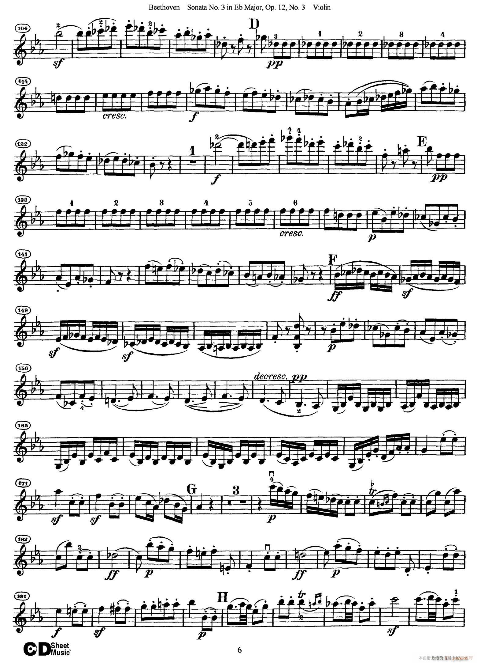 A大调第二小提琴奏鸣曲（Sonata No 2 in A Major Op 12 No 2）6