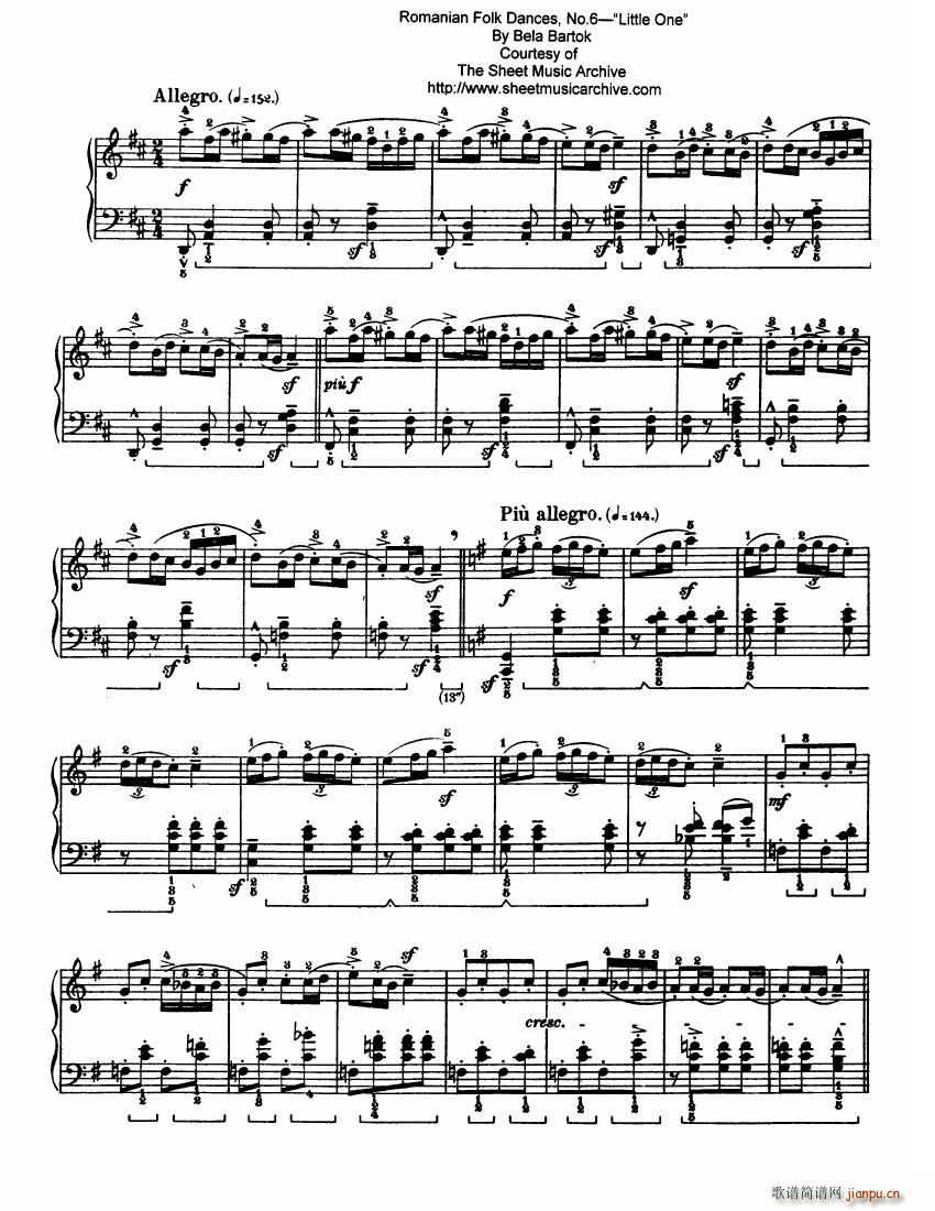 Bartok SZ 56 Six Romanian Folkdances7