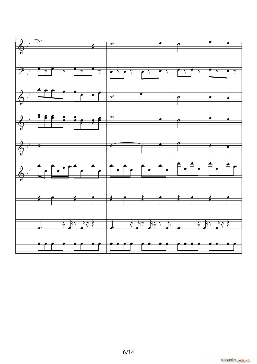 The Poet And The Pendulum 降B调6
