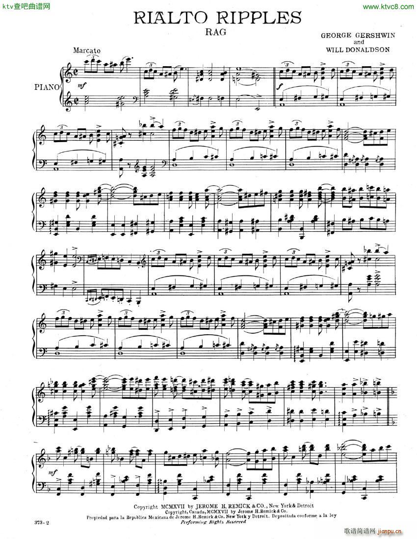Gershwin Rialto Ripples Rag1