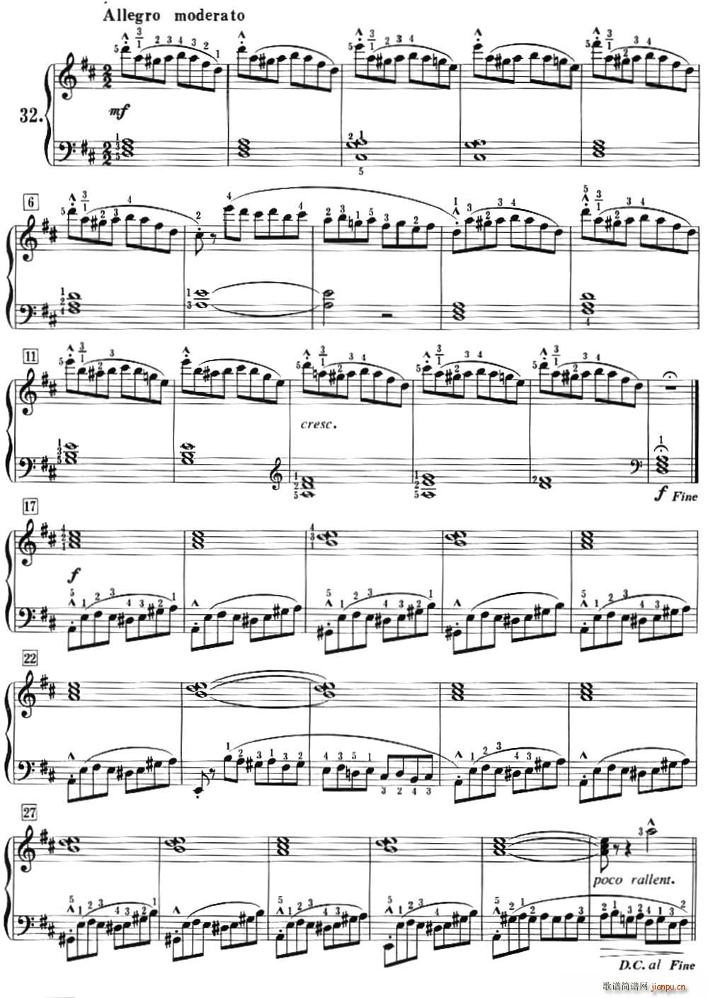 50首莱蒙钢琴练习曲 作品37(NO 32)1