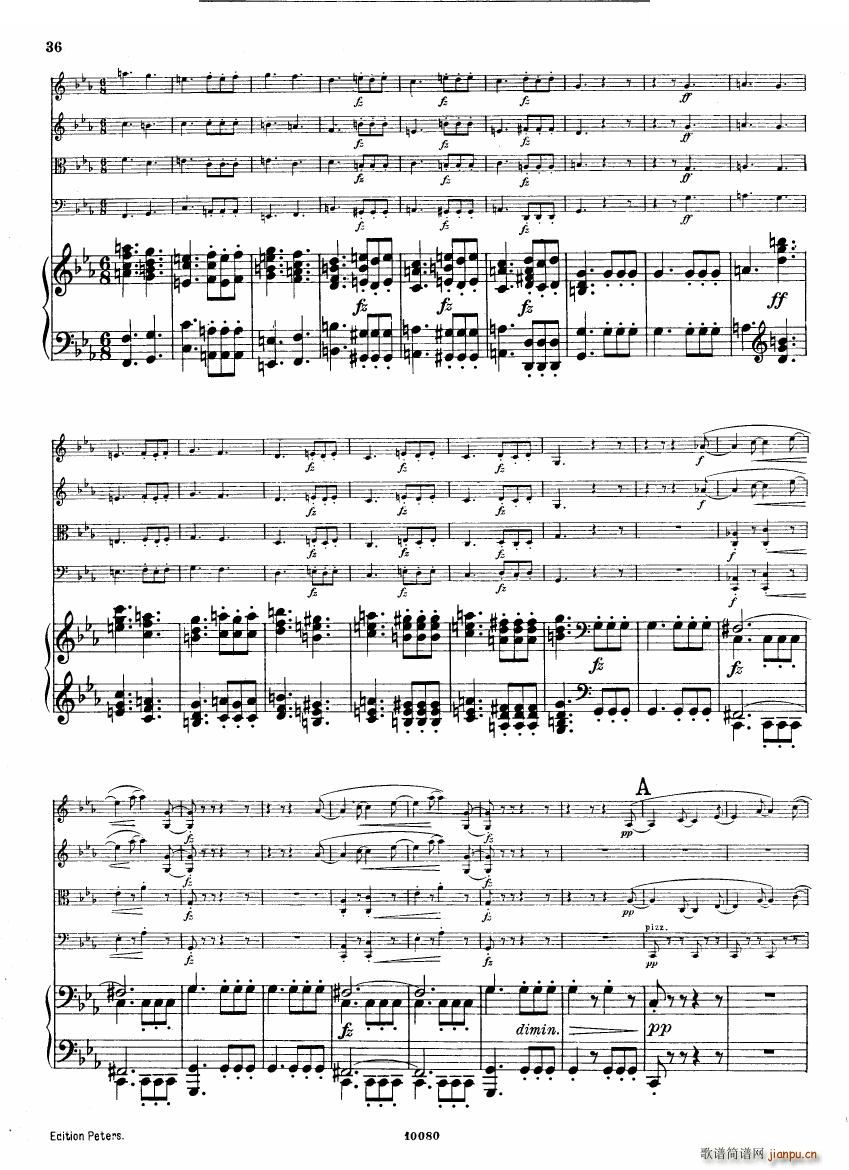 Brahms op 34 Piano Quintet f-minor score（一）35