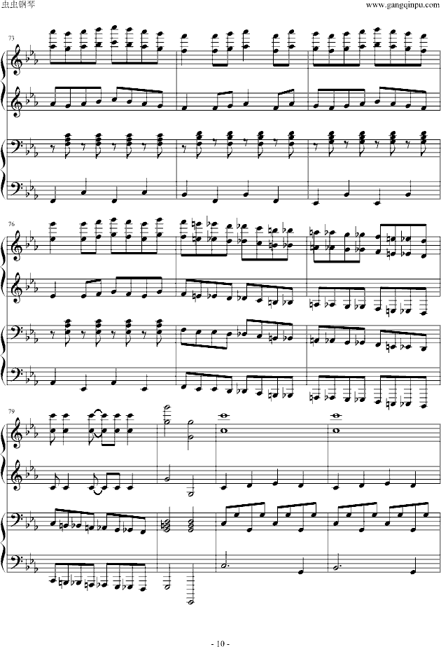 逆鳞狂想曲-钢琴谱(钢琴曲)-世界名曲10