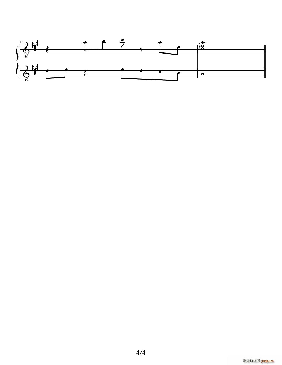 n月のテイアラ piano ver（夜明前的琉璃色Moonlight Cradle） A调4