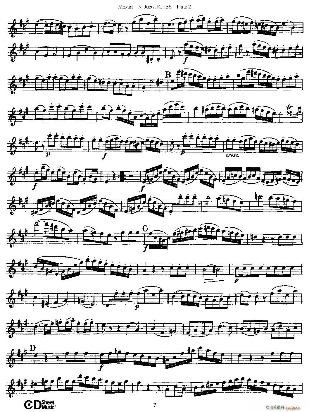 3 Duets K 156 之第二长笛（二重奏三首 K156号） 铜管7
