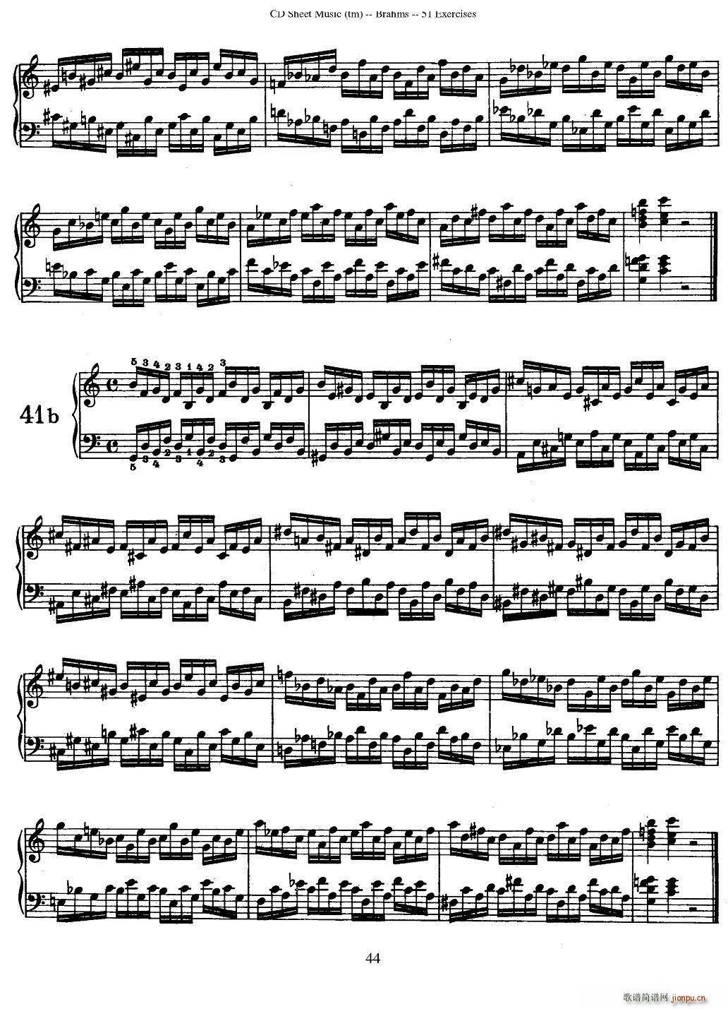勃拉姆斯 - 51首练习曲（40b―45）2