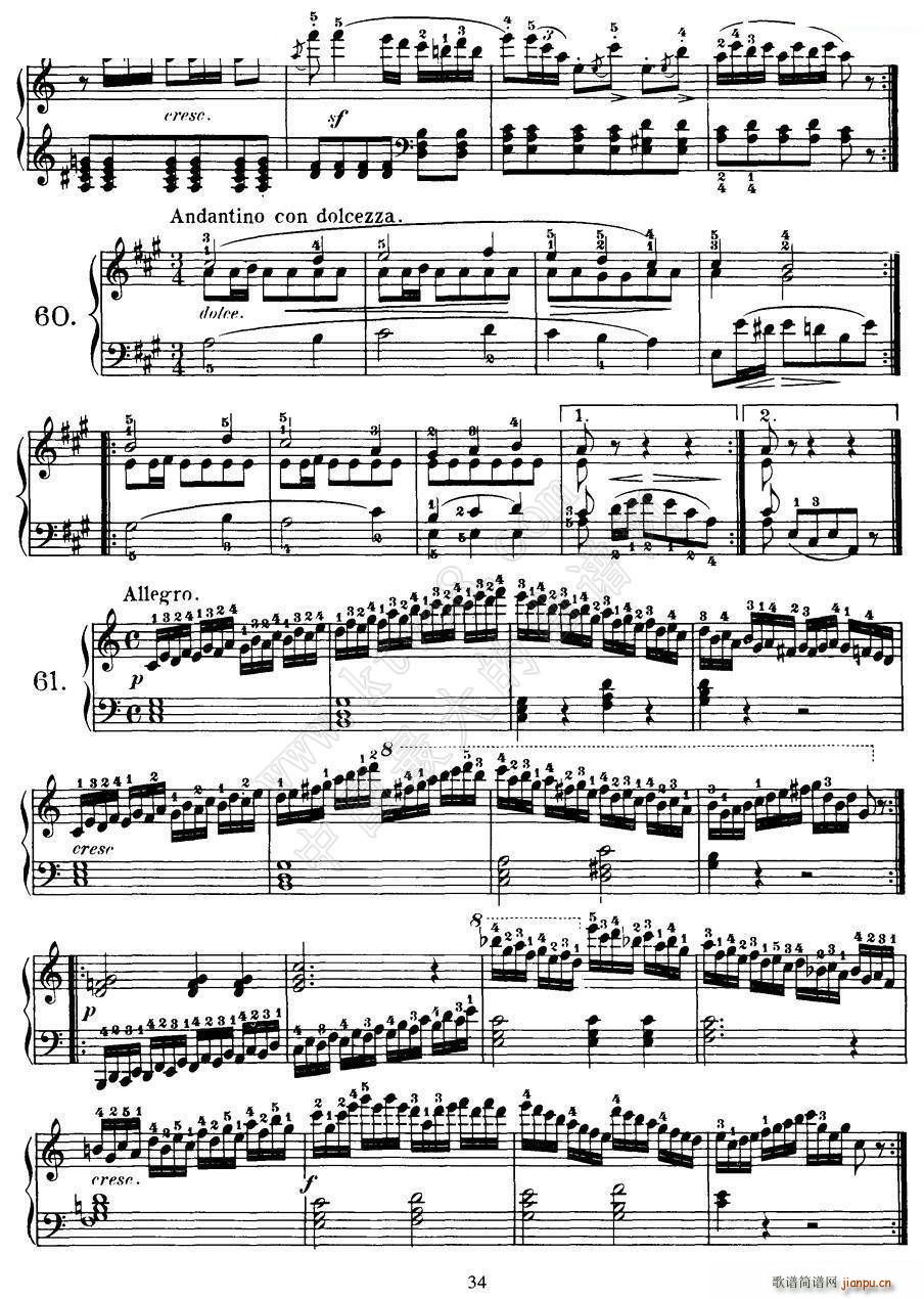 Czerny - 100 Progressive Studies Op 139（58―68）2
