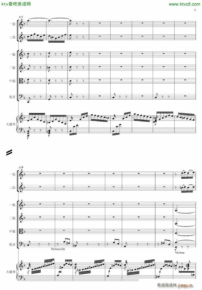 F大调第六号钢琴协奏曲 第一乐章_巴哈 Bach Johann Sebastian11