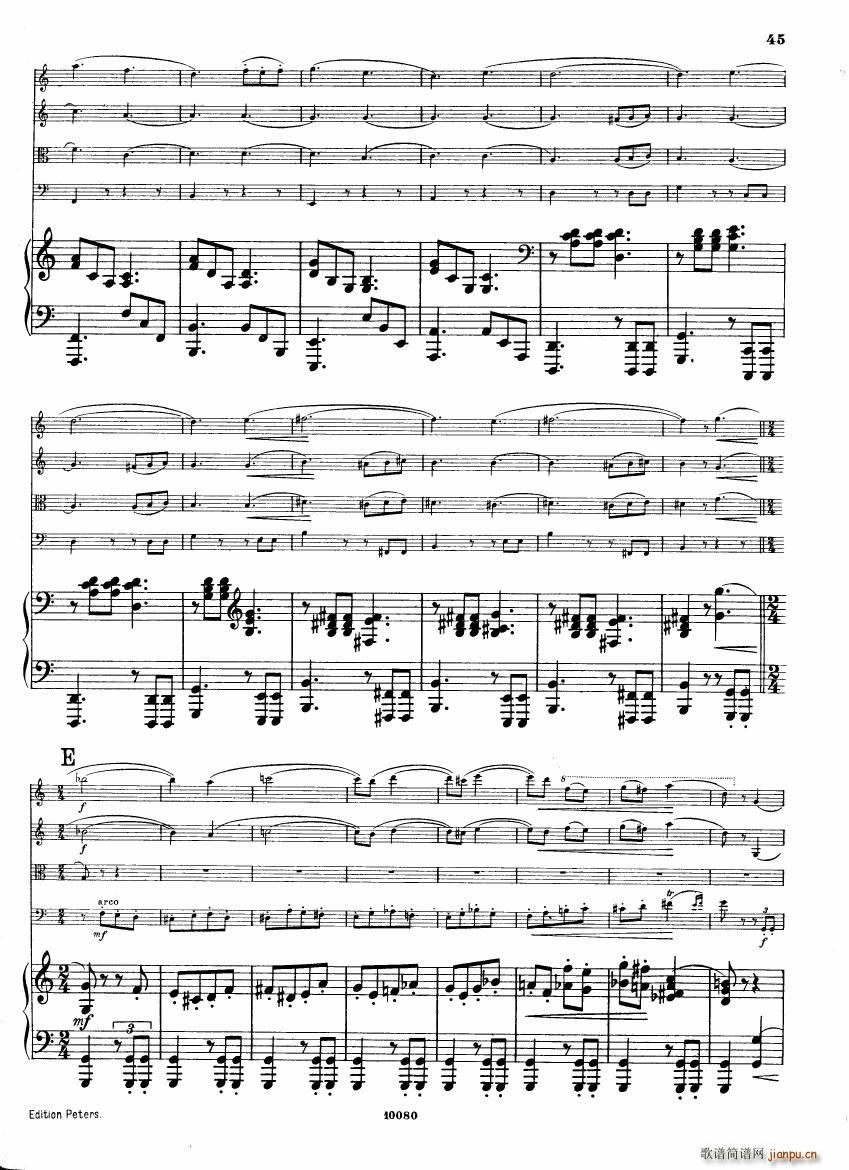 Brahms op 34 Piano Quintet f minor score 二3