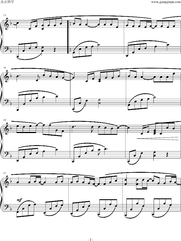 童话（简易版）-钢琴谱(钢琴曲)-光良2