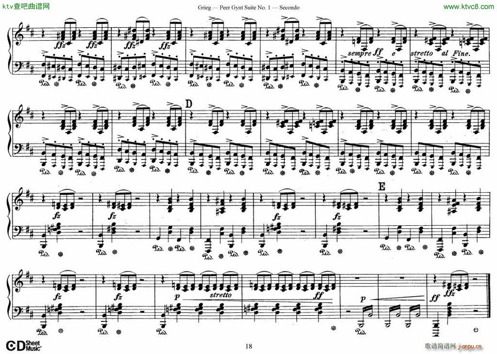 Grieg Two Symphonic Dances 4 Hands18