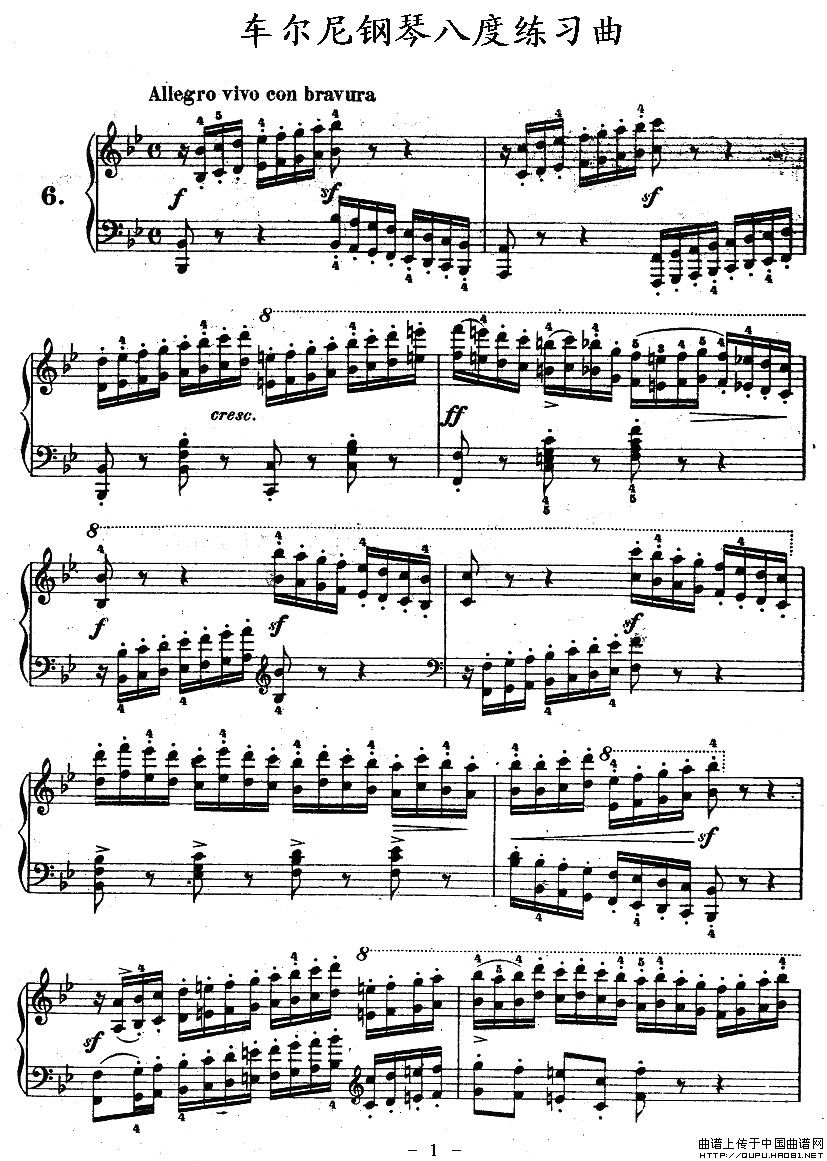 《车尔尼钢琴八度练习曲》OP.553-61