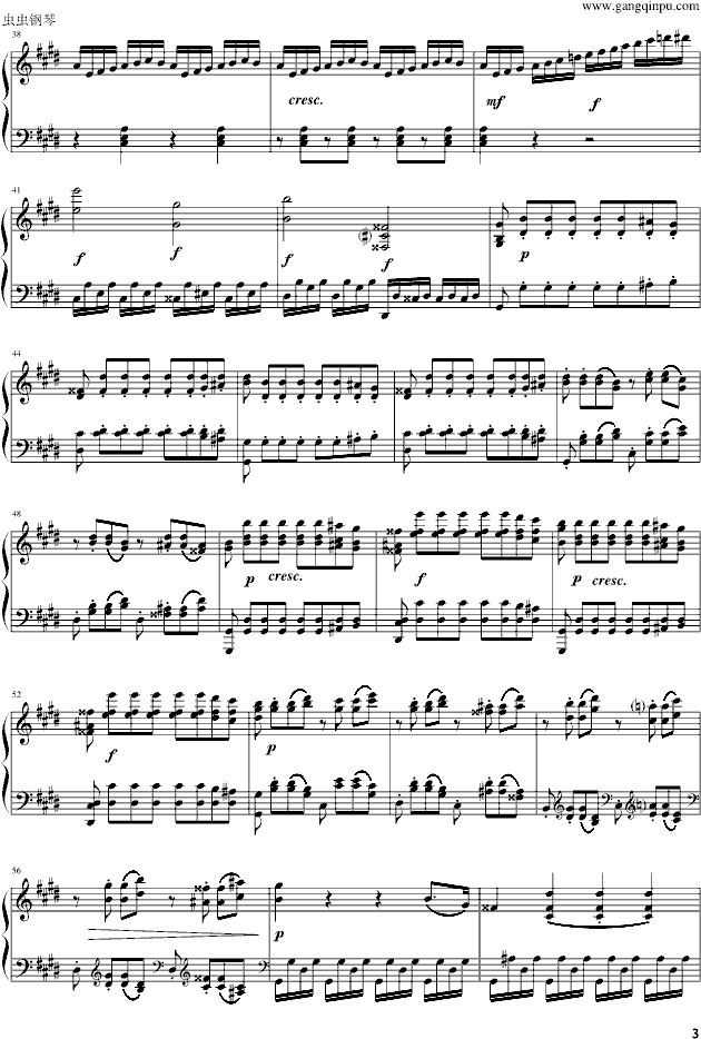 《月光奏鸣曲》第三乐章-雨田版-钢琴谱(钢琴曲)-贝多芬-beethoven3
