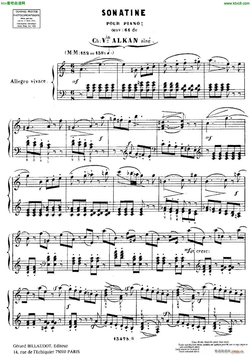 Alkan op 61 Sonatine1