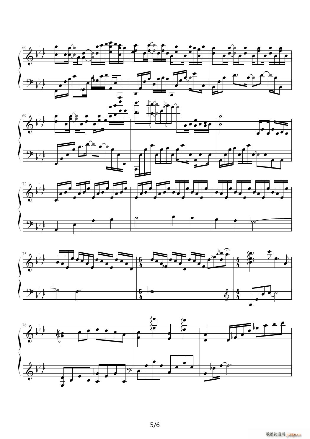 雨凡幻想曲 降A调5