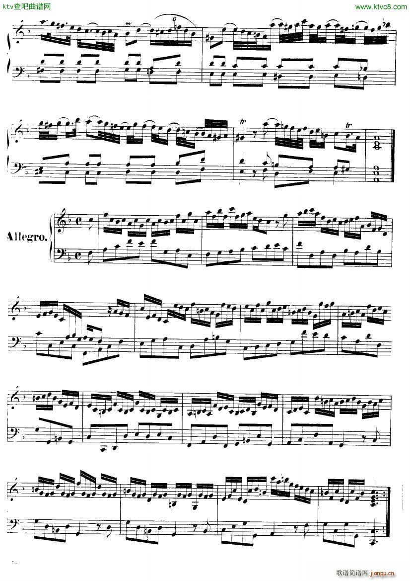 Handel Suite in F major G175 1792