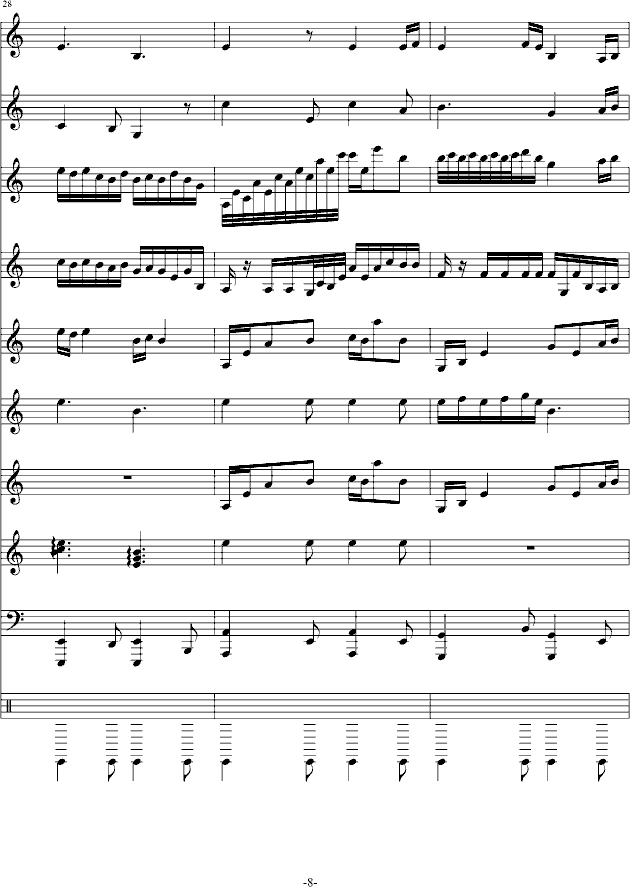 回想迷宫（冷饭流）-钢琴谱(钢琴曲)-升c小调8
