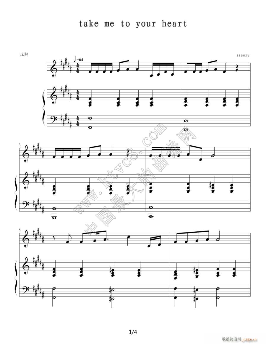 Take me to your heart（英文版 吻别）1_阿紫1
