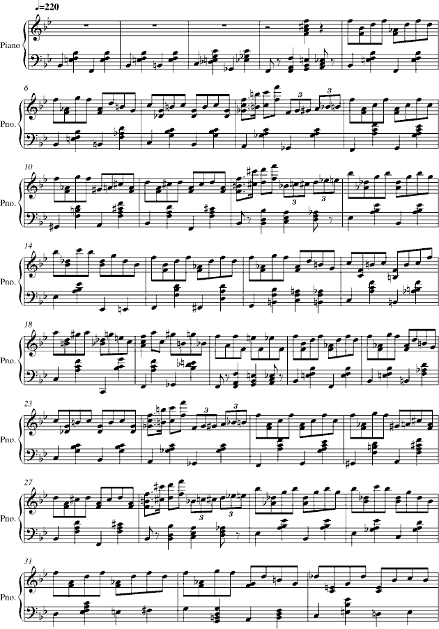 ragtime-钢琴谱(钢琴曲)-不得不爱1