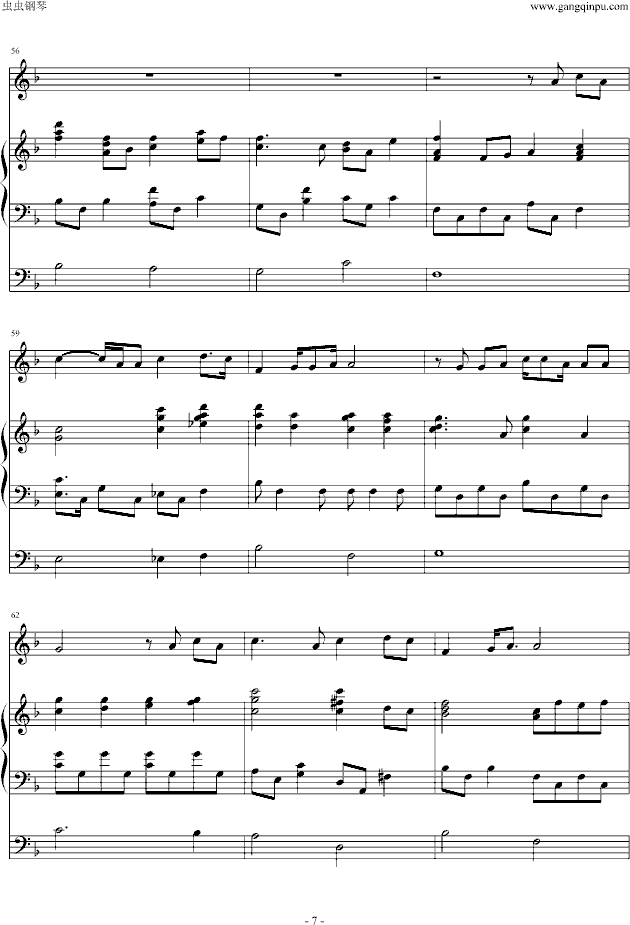 �妞饯Δ饯�(泪光闪闪)-钢琴谱(钢琴曲)-影视7