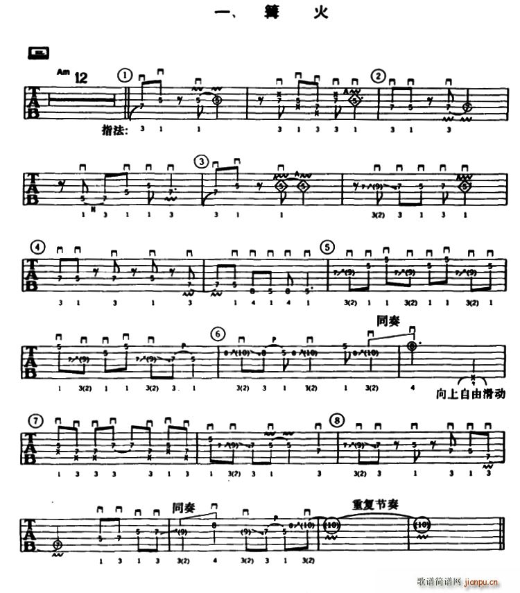 重金属吉他演奏示范 (一、篝火)1