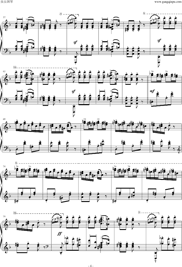 李斯特《匈牙利狂想曲第7号》 一首欢快活泼的舞曲-钢琴谱(钢琴曲)-李斯特4