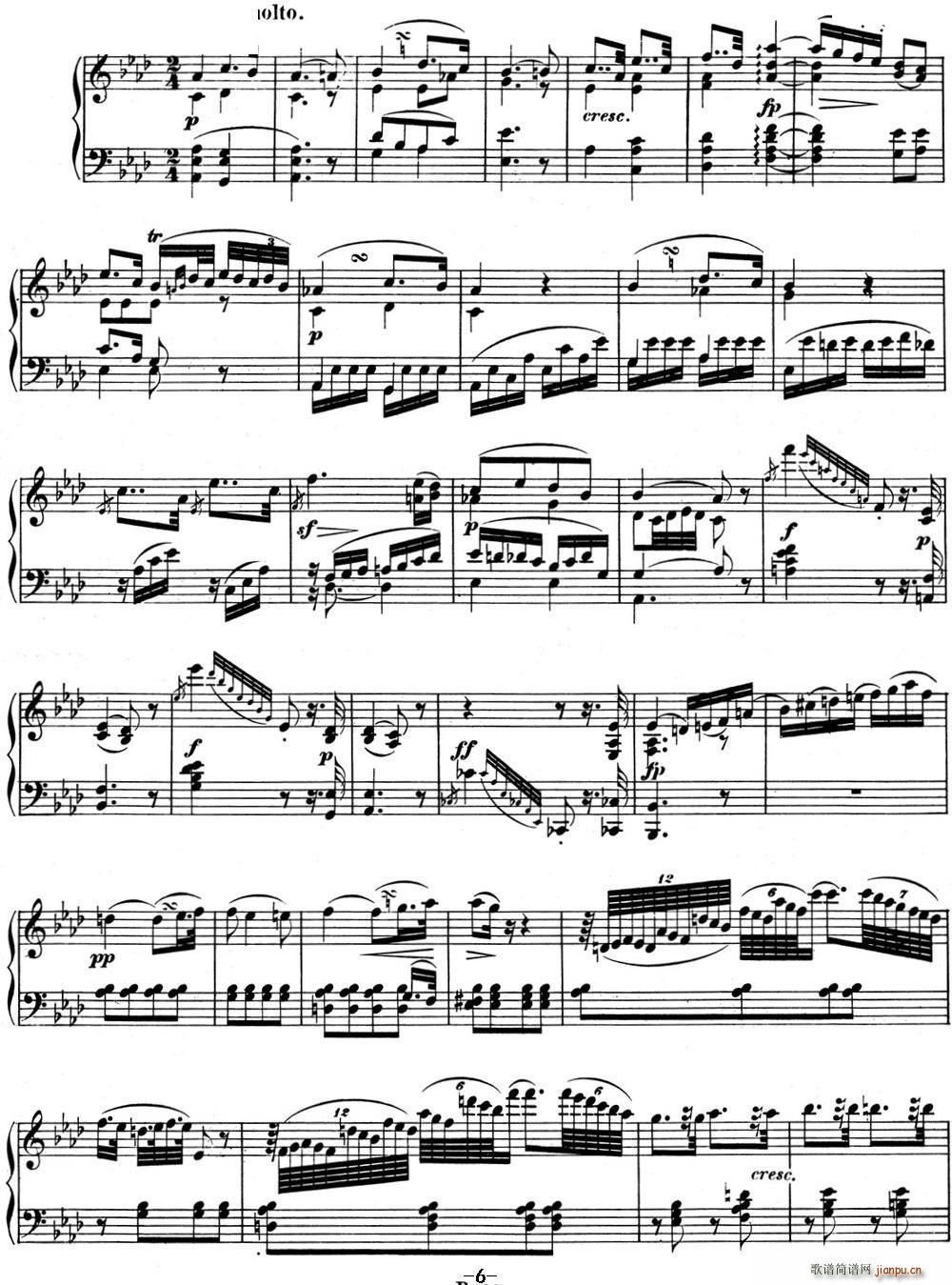 贝多芬钢琴奏鸣曲05 c小调 Op 10 No 1 C minor6