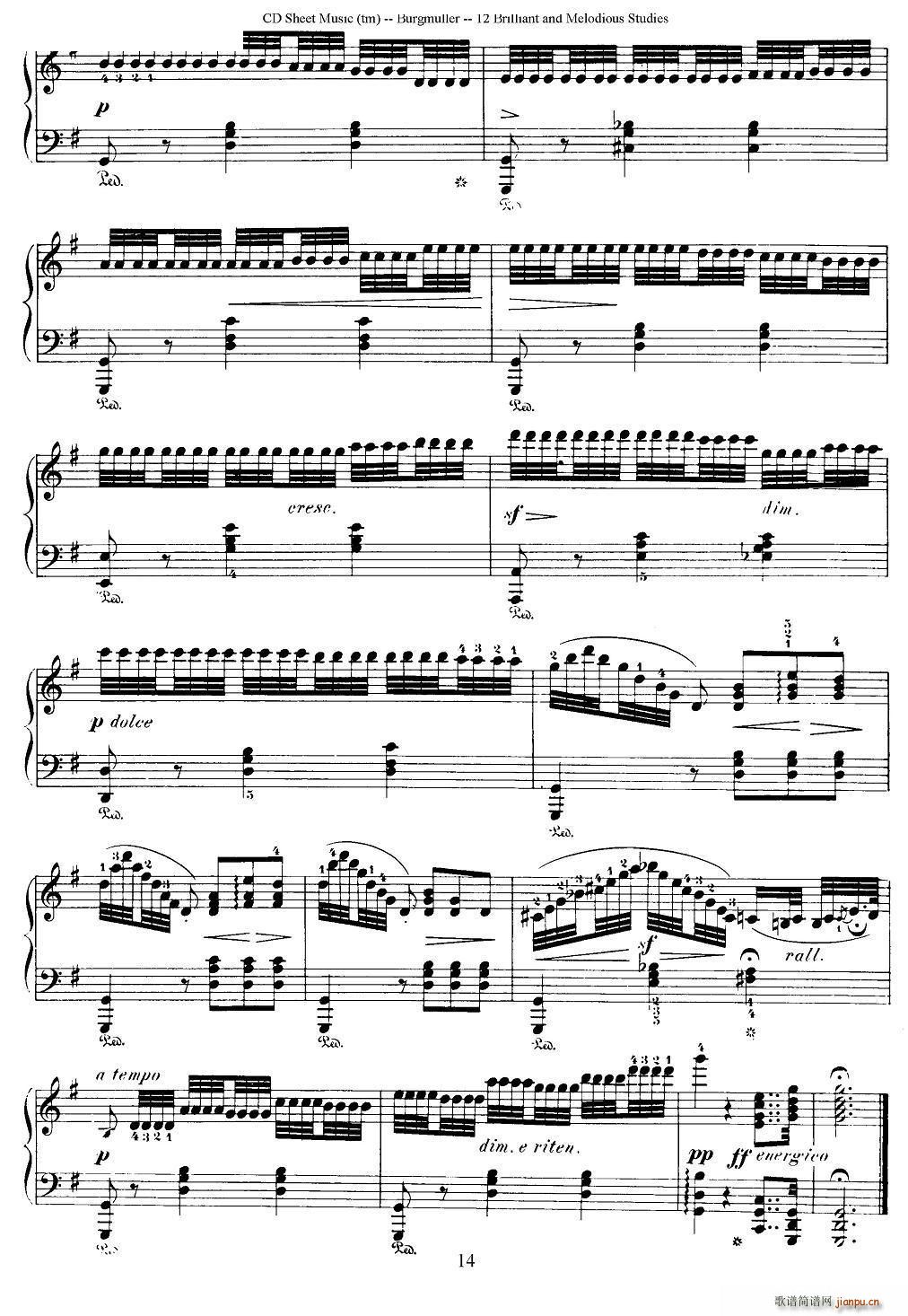 Burgmuller - 12 Brillian and Melodious Studies（6）4