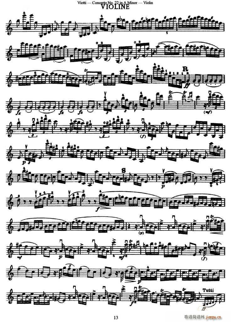 维奥蒂VIOTTI《Concerto No.22 in A Minor》（II.)小提琴）5