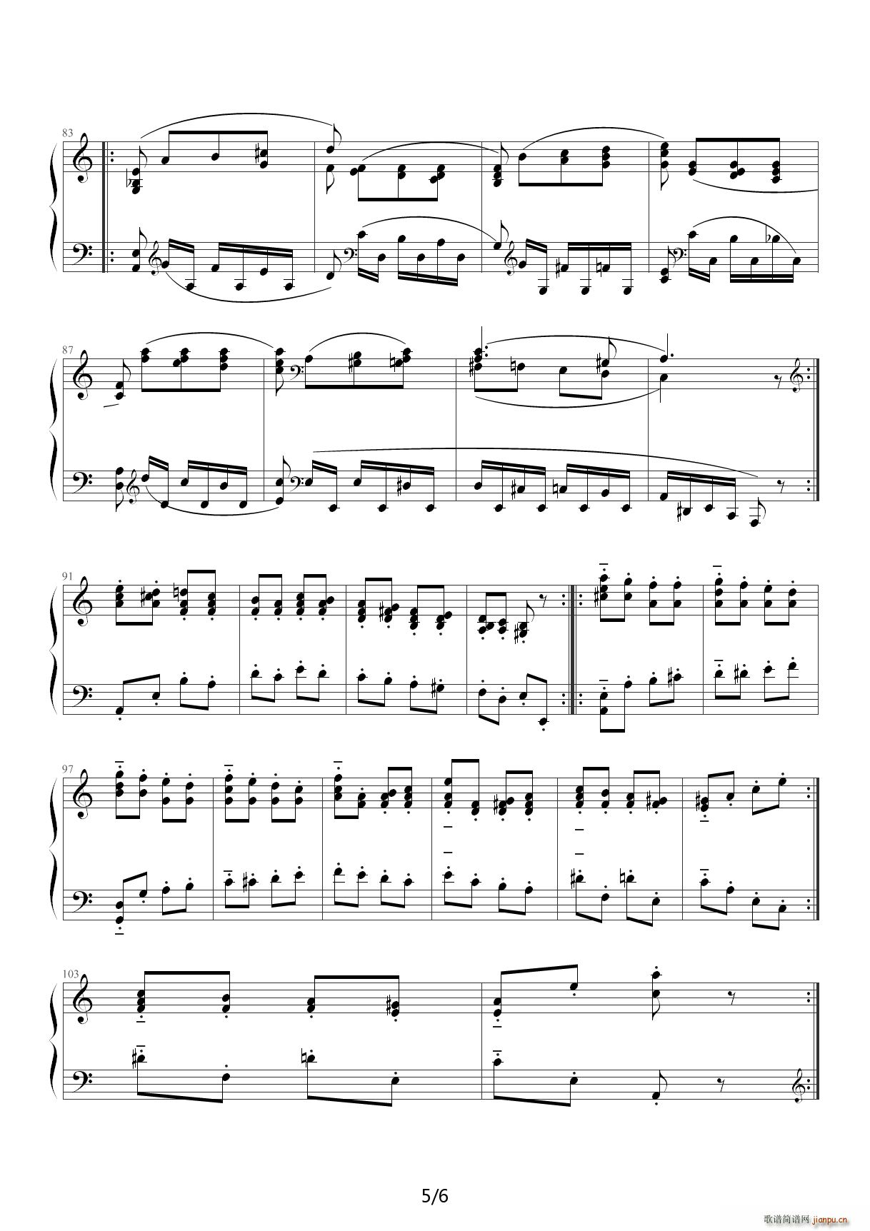 帕格尼尼主题变奏曲 C调5