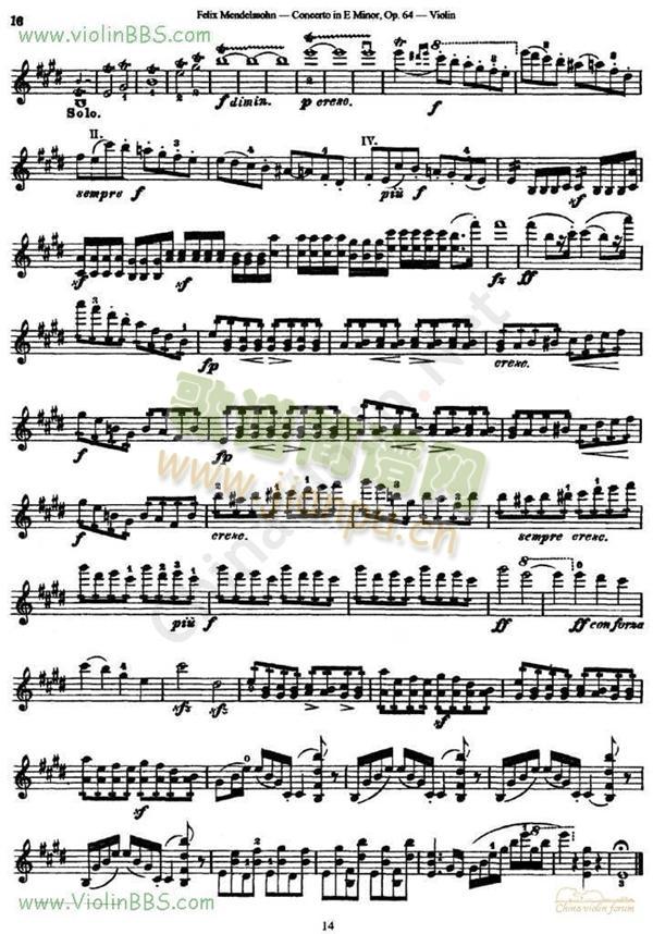 门德尔松《Concerto in E Minor》Op.64（II）7