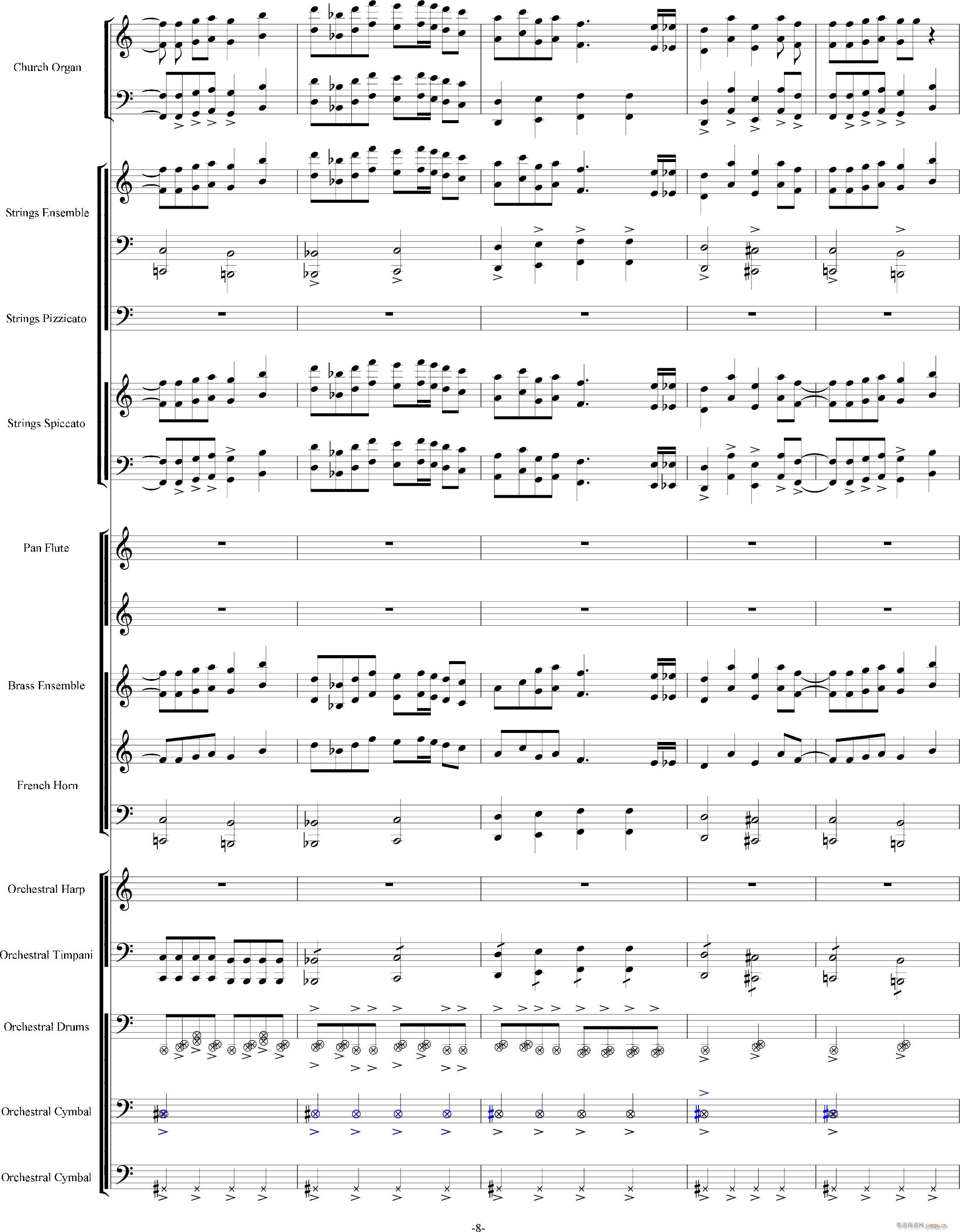 当管弦乐队遇上疯狂爵士鼓手-震撼总谱8