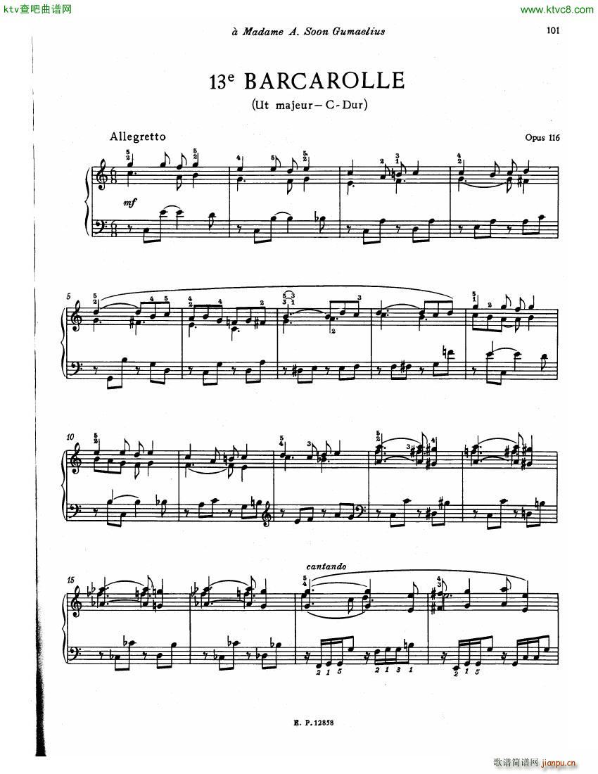 Faure 13 Barcarolle 二42