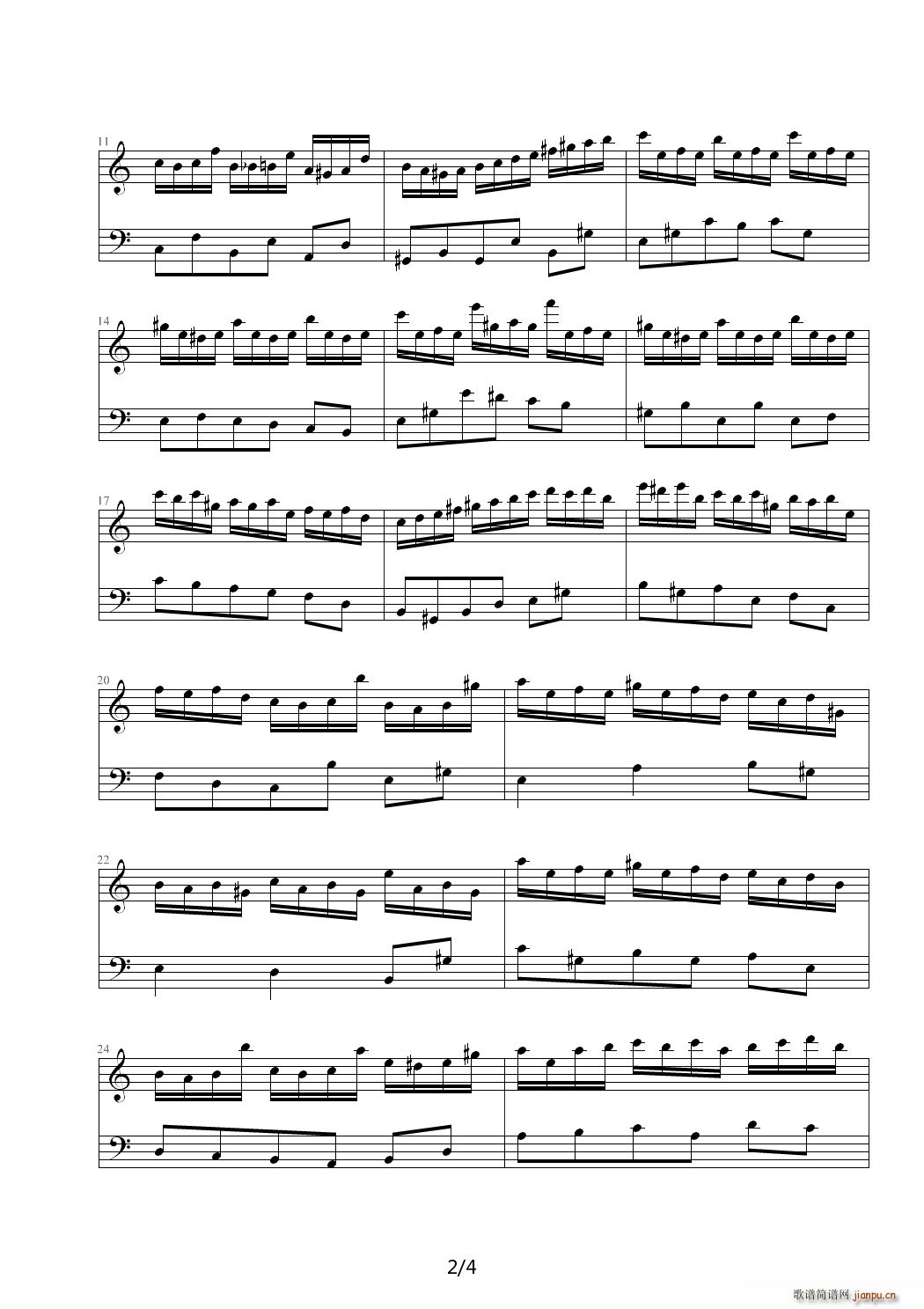 一分钟前奏曲 C调2