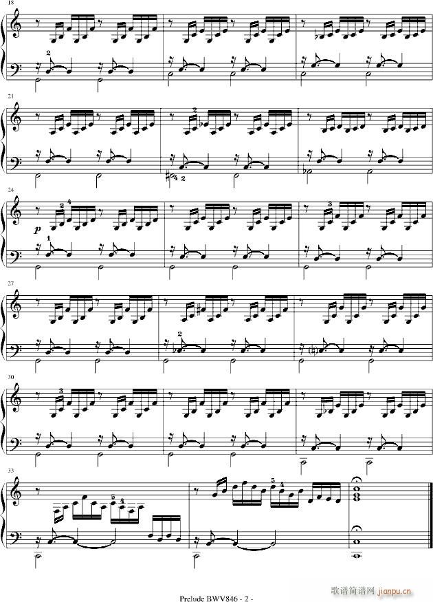 十二平均律一卷第一首 C大调前奏_巴哈 Bach Johann Sebastian2