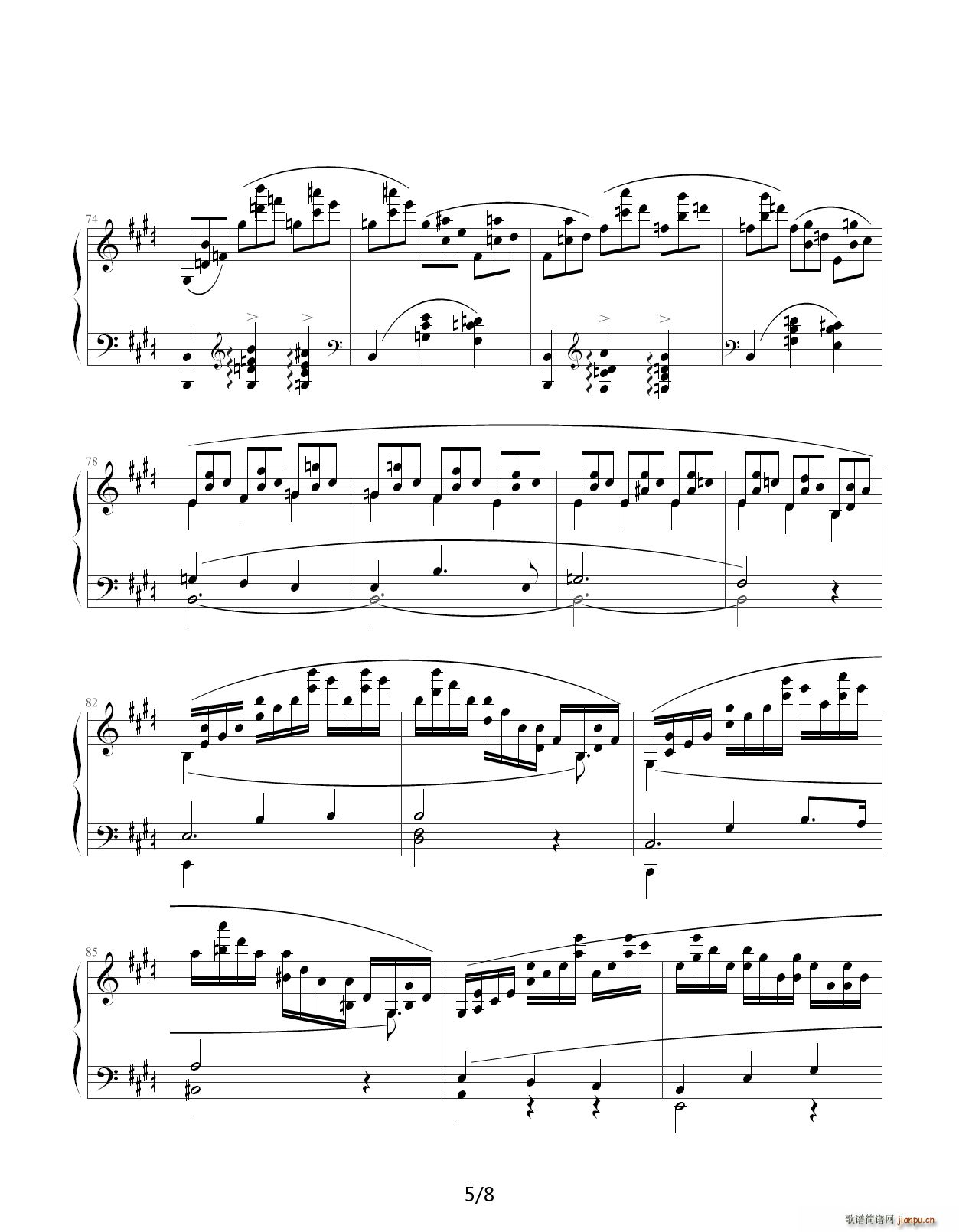 Chopin 肖邦 练习曲 Op 25 No 5 随想 G调5