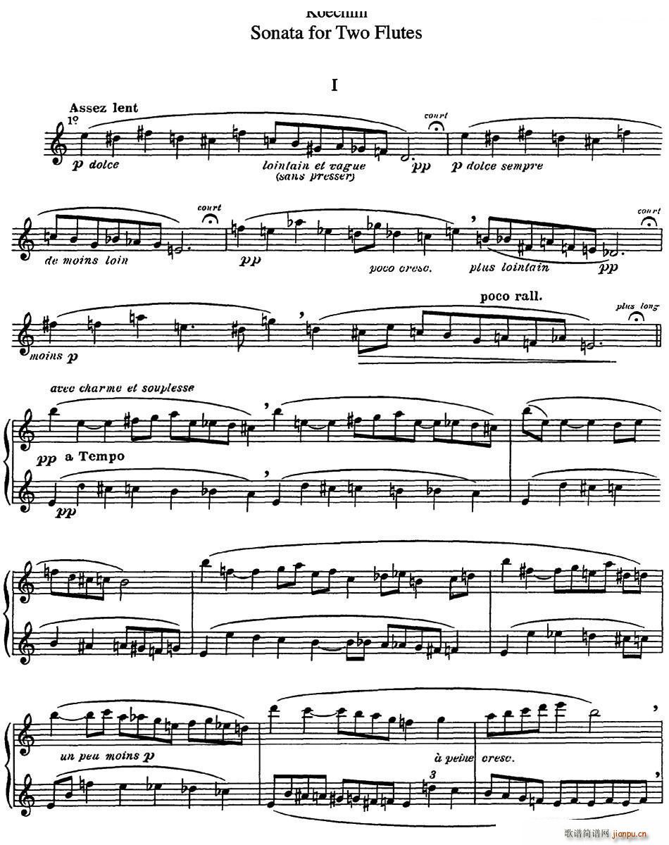 考埃琳双长笛奏鸣曲(NO 1)1