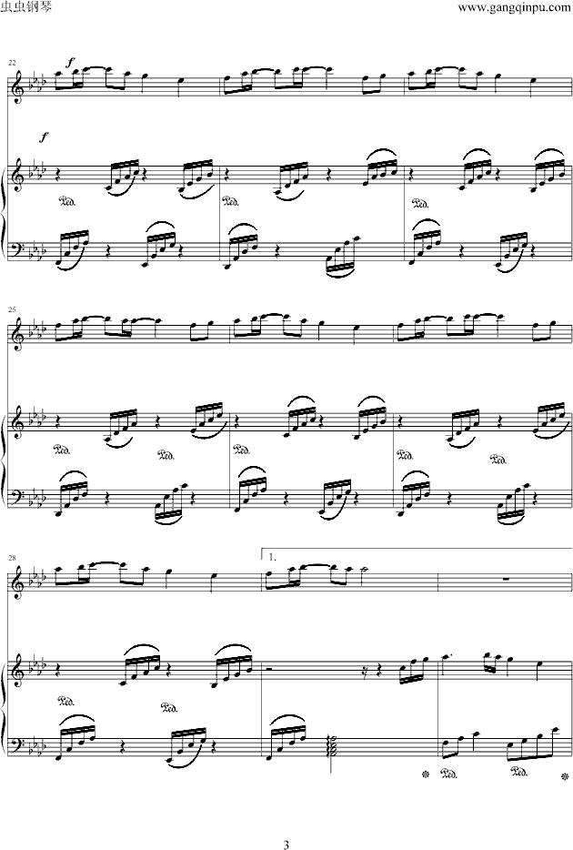 神话小提琴版（钢琴伴奏）-钢琴谱(钢琴曲)-影视3