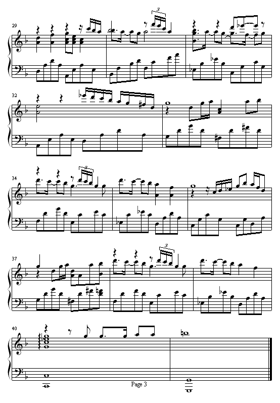 蓝色的梦-圣斗士-钢琴谱(钢琴曲)-动漫影视3