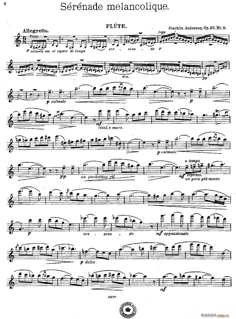 Serenade melancolique(Op 57 No 2)1