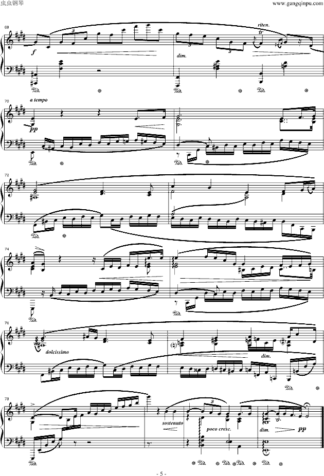 肖邦-降E大调夜曲-钢琴谱(钢琴曲)-肖邦-chopin5