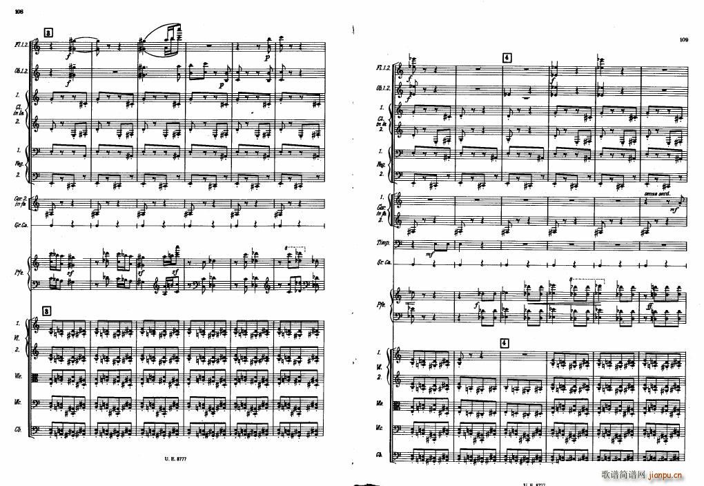 Bartok SZ 83 Piano Concerto No1 Full Score 二14