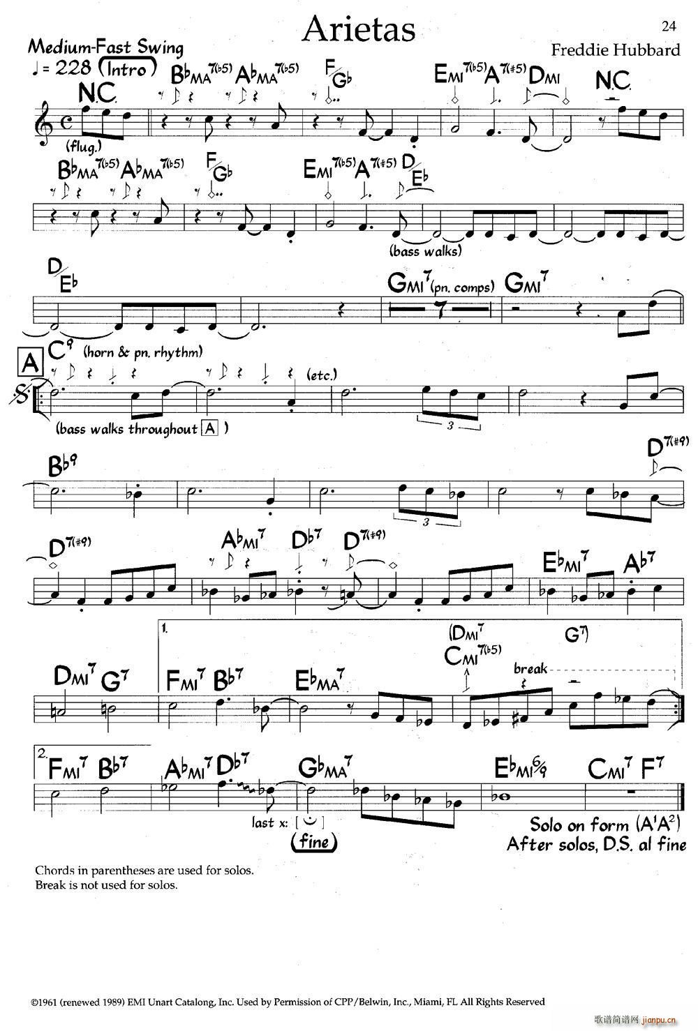 Arietas（爵士钢琴曲）1