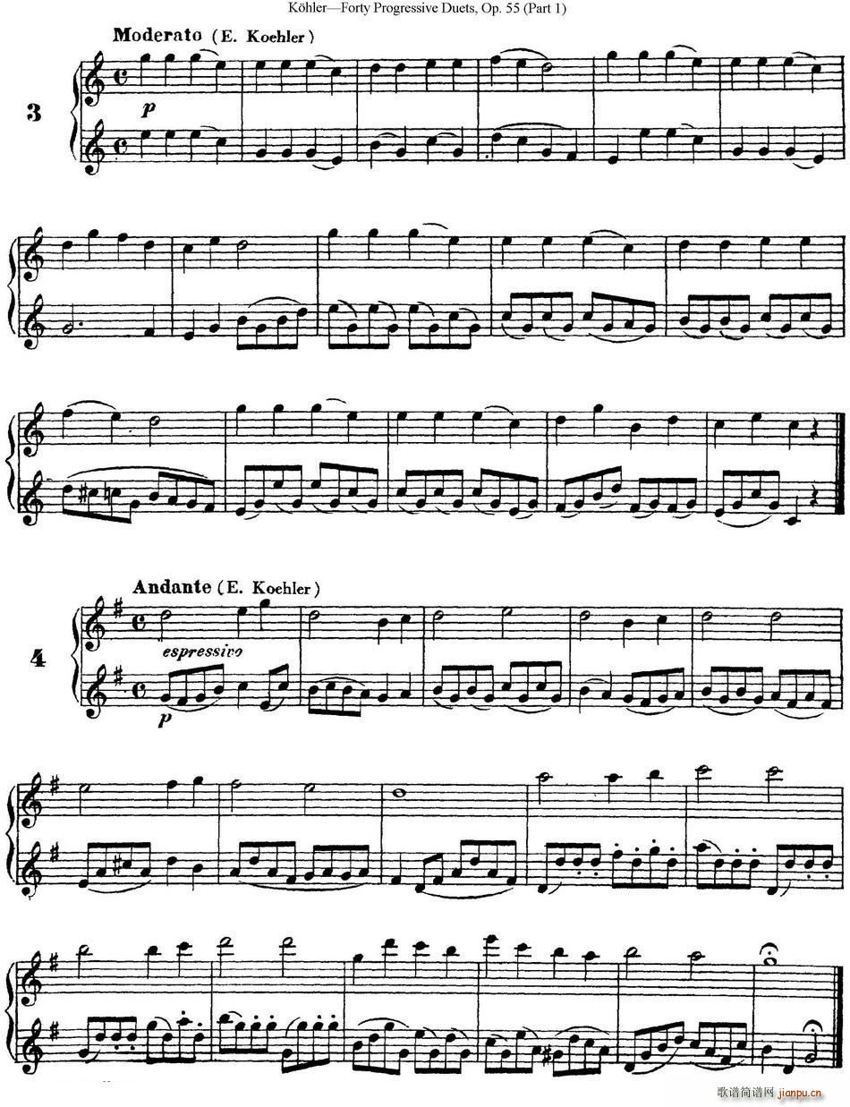 柯勒40首长笛提高练习曲OP 55(NO 3-NO 4)1