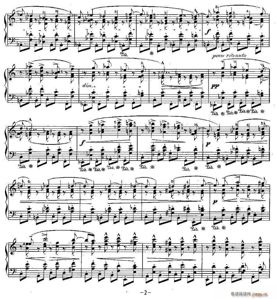 肖邦钢琴练习曲，Op.25之四2